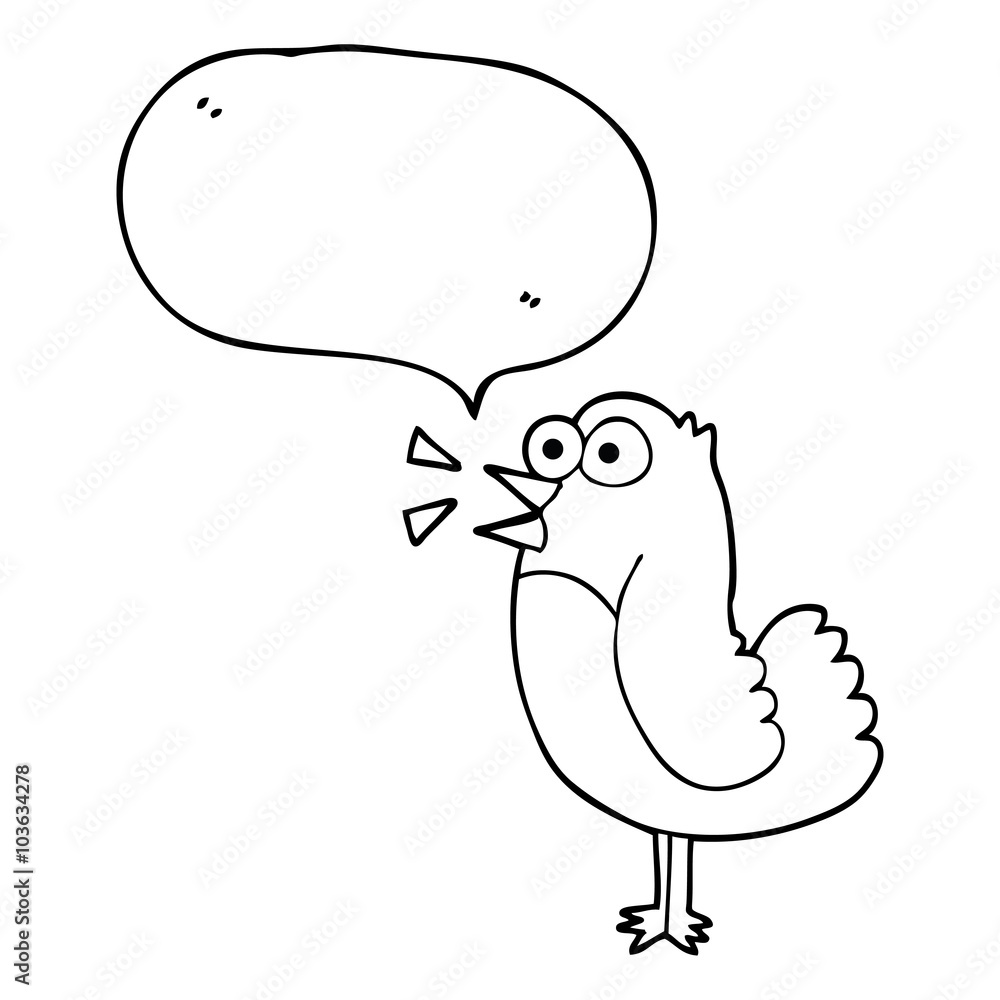 speech bubble cartoon bird speech bubble cartoon bird