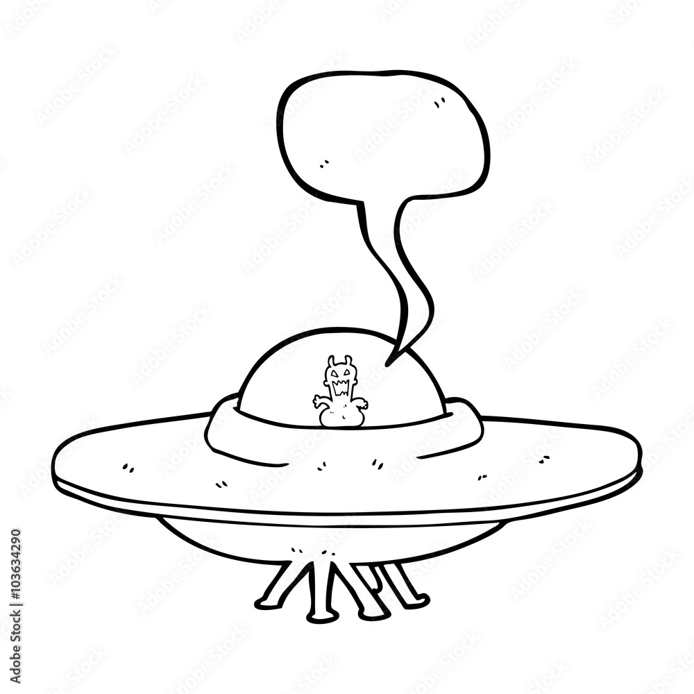 speech bubble cartoon UFO speech bubble cartoon UFO