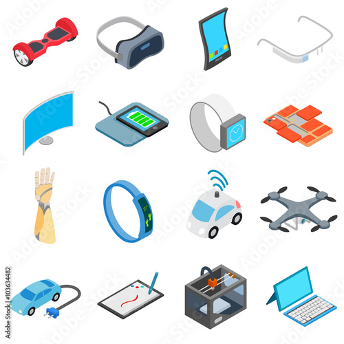 New technology icons set