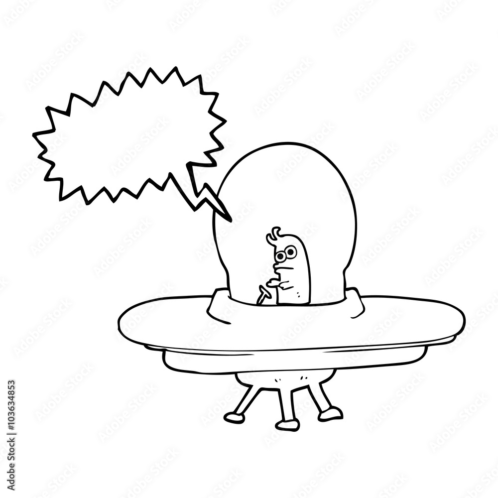 speech bubble cartoon flying saucer speech bubble cartoon flying saucer