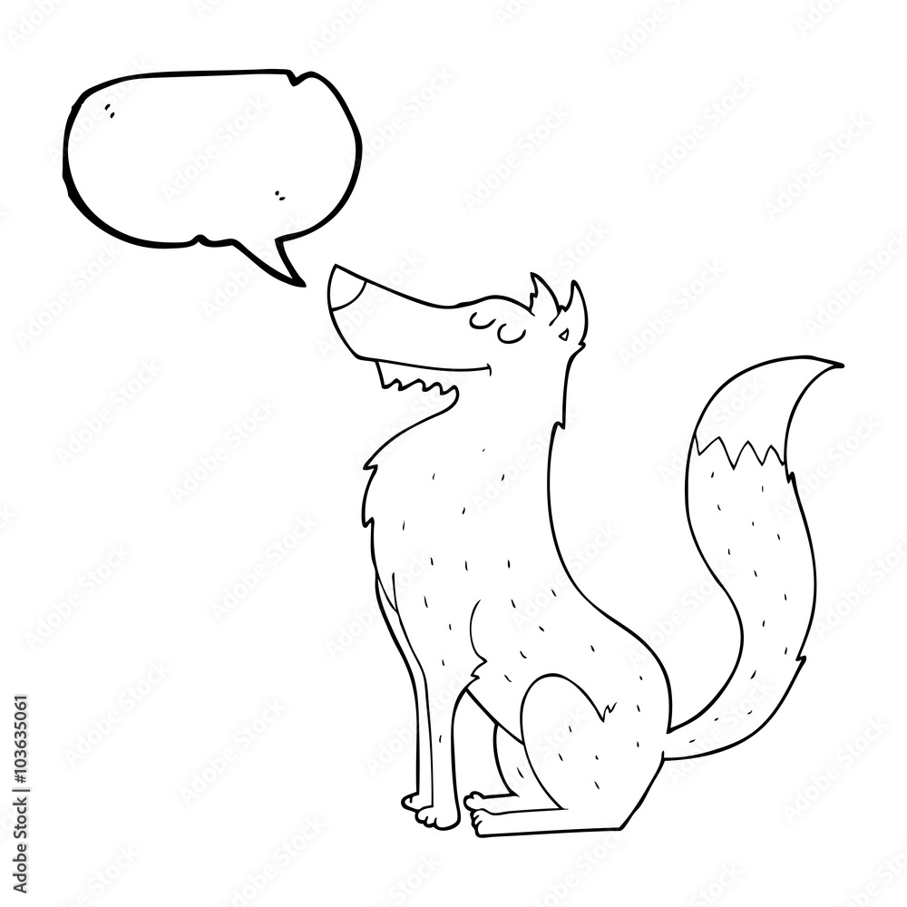speech bubble cartoon wolf speech bubble cartoon wolf