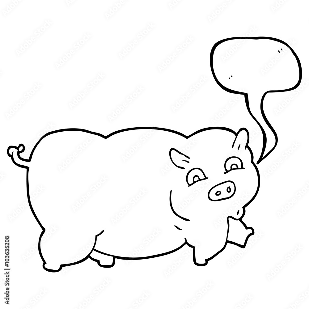 speech bubble cartoon pig speech bubble cartoon pig