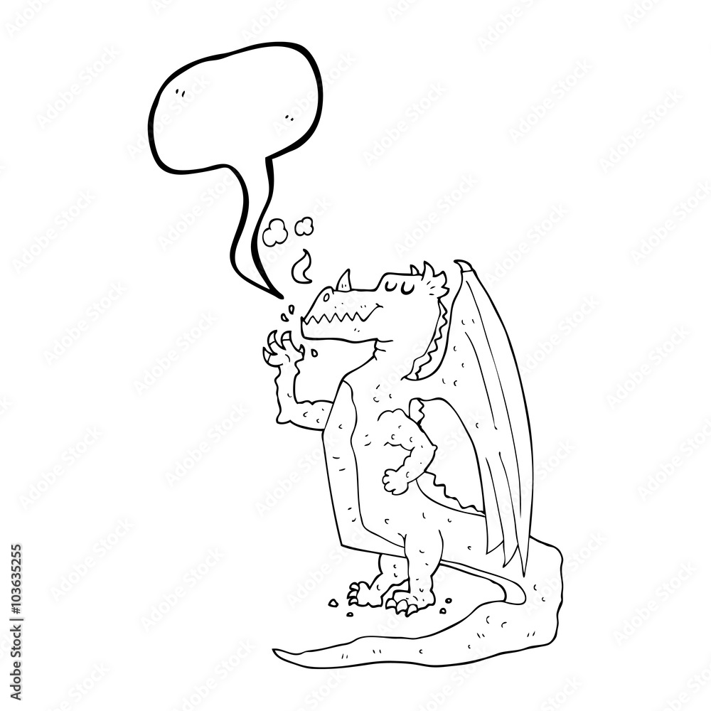 speech bubble cartoon happy dragon speech bubble cartoon happy dragon