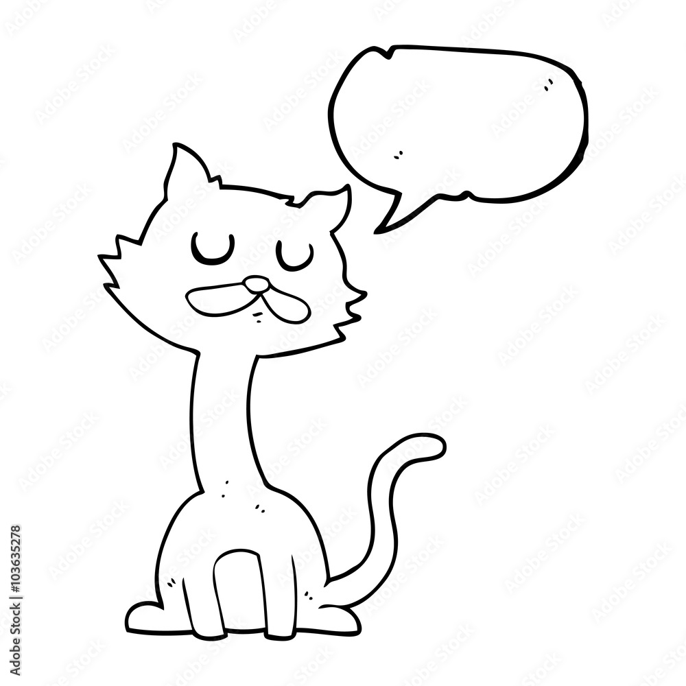 speech bubble cartoon cat speech bubble cartoon cat