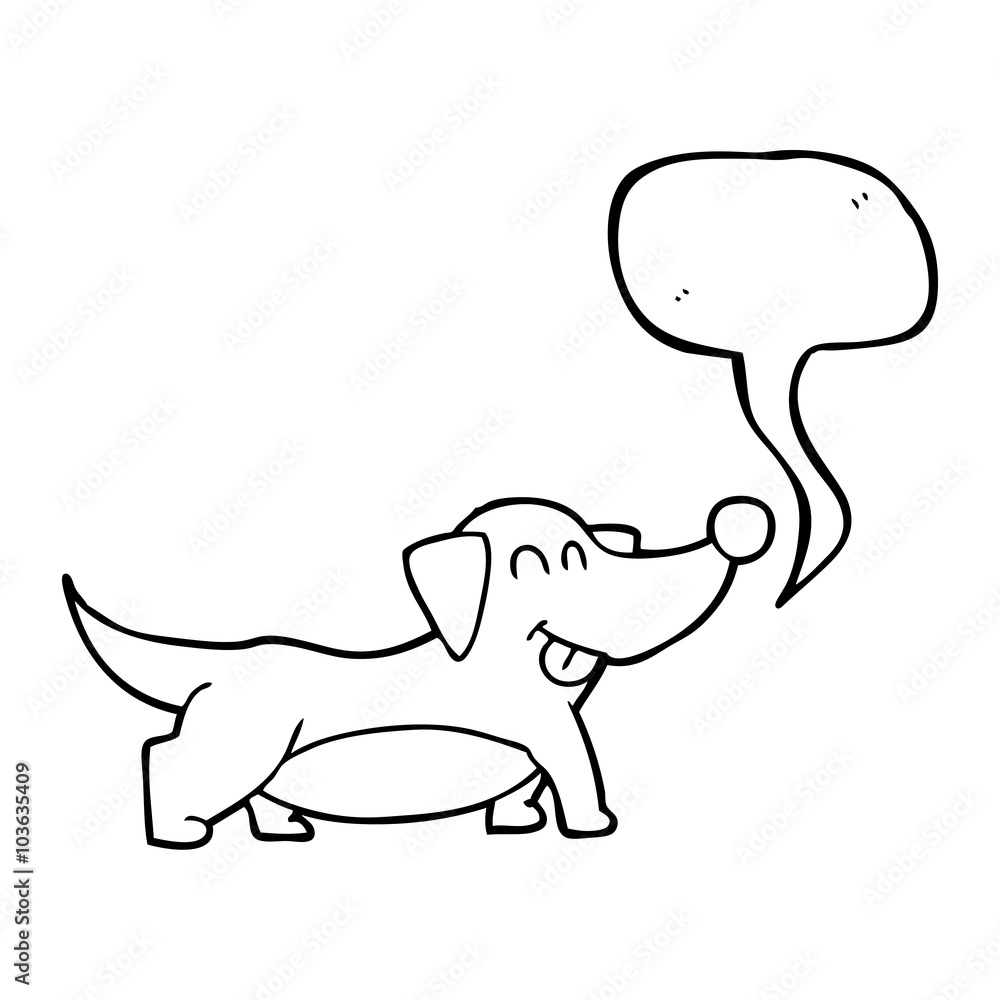 speech bubble cartoon happy little dog speech bubble cartoon happy little dog