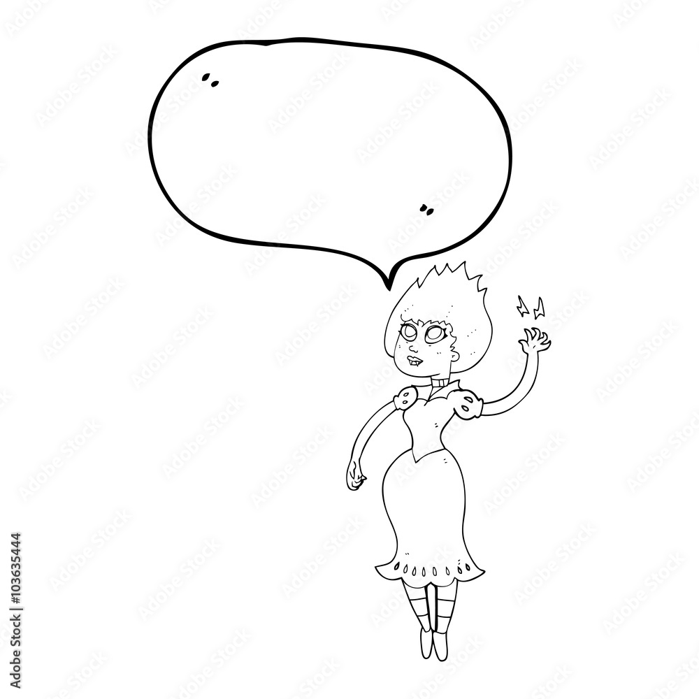 speech bubble cartoon vampire girl speech bubble cartoon vampire girl