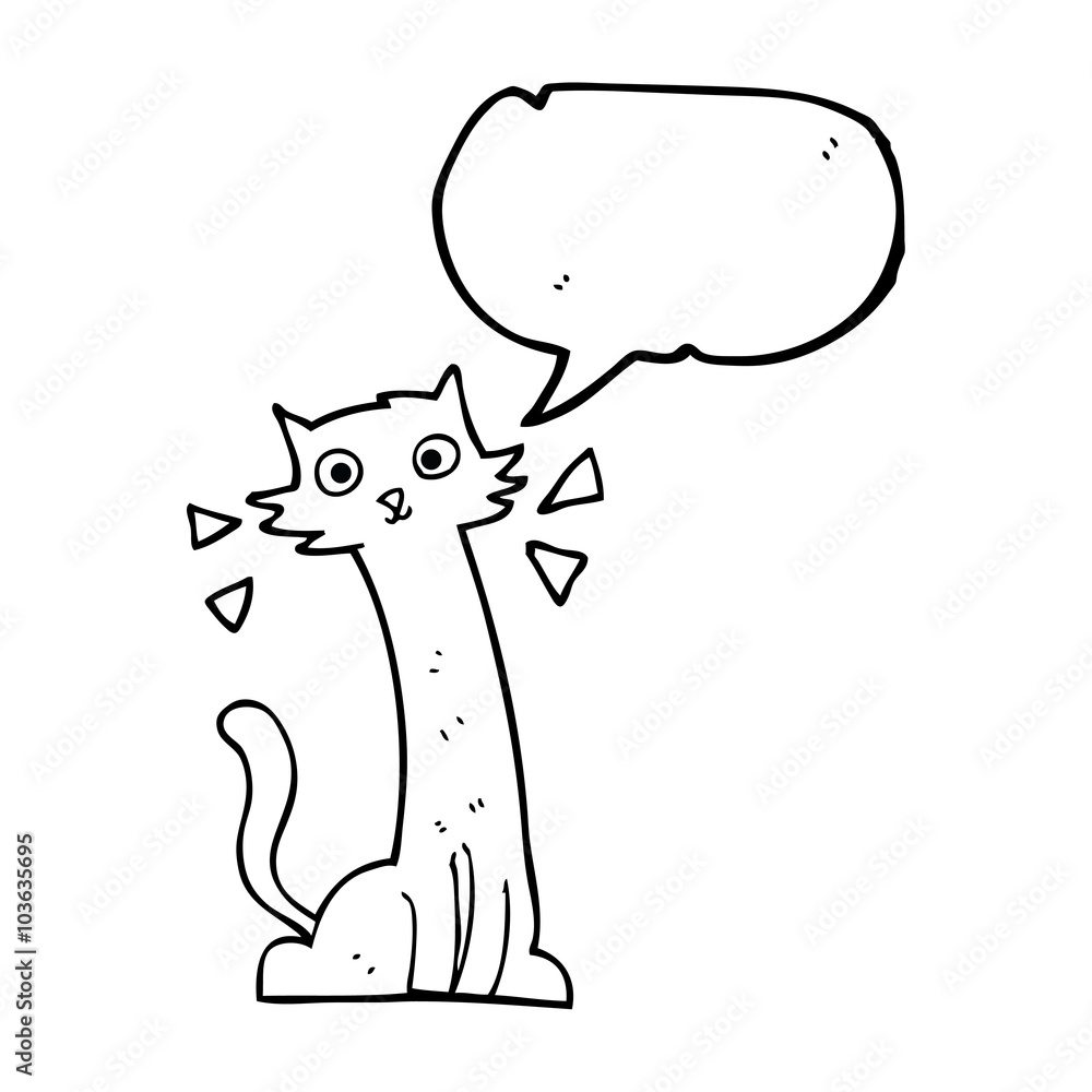 speech bubble cartoon cat speech bubble cartoon cat