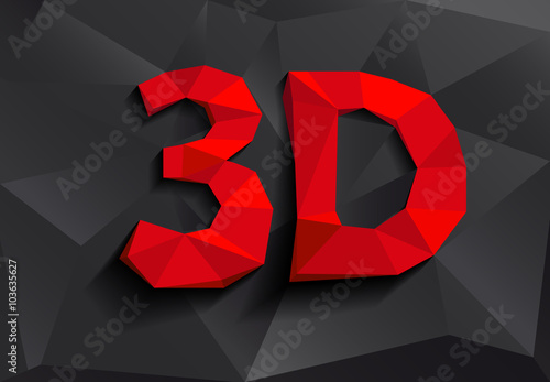 illustration of 3D word