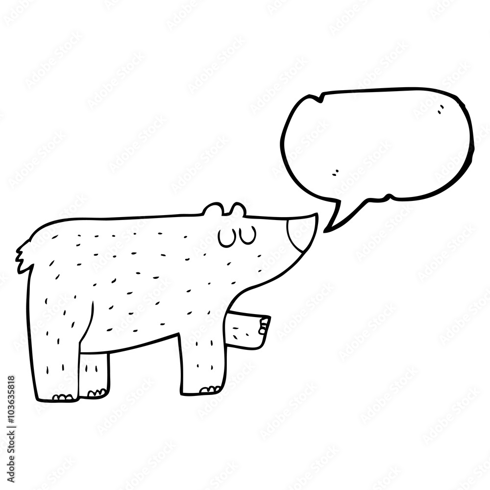 speech bubble cartoon bear speech bubble cartoon bear