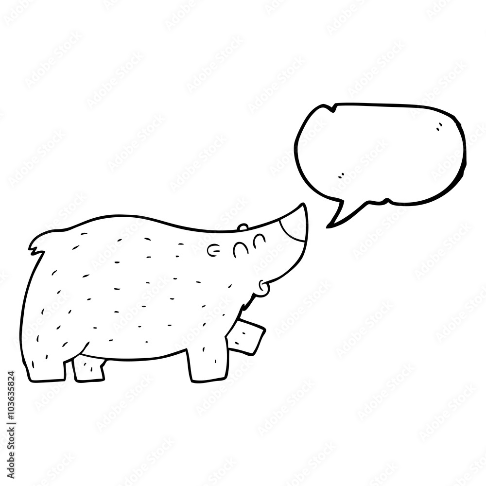 speech bubble cartoon bear speech bubble cartoon bear