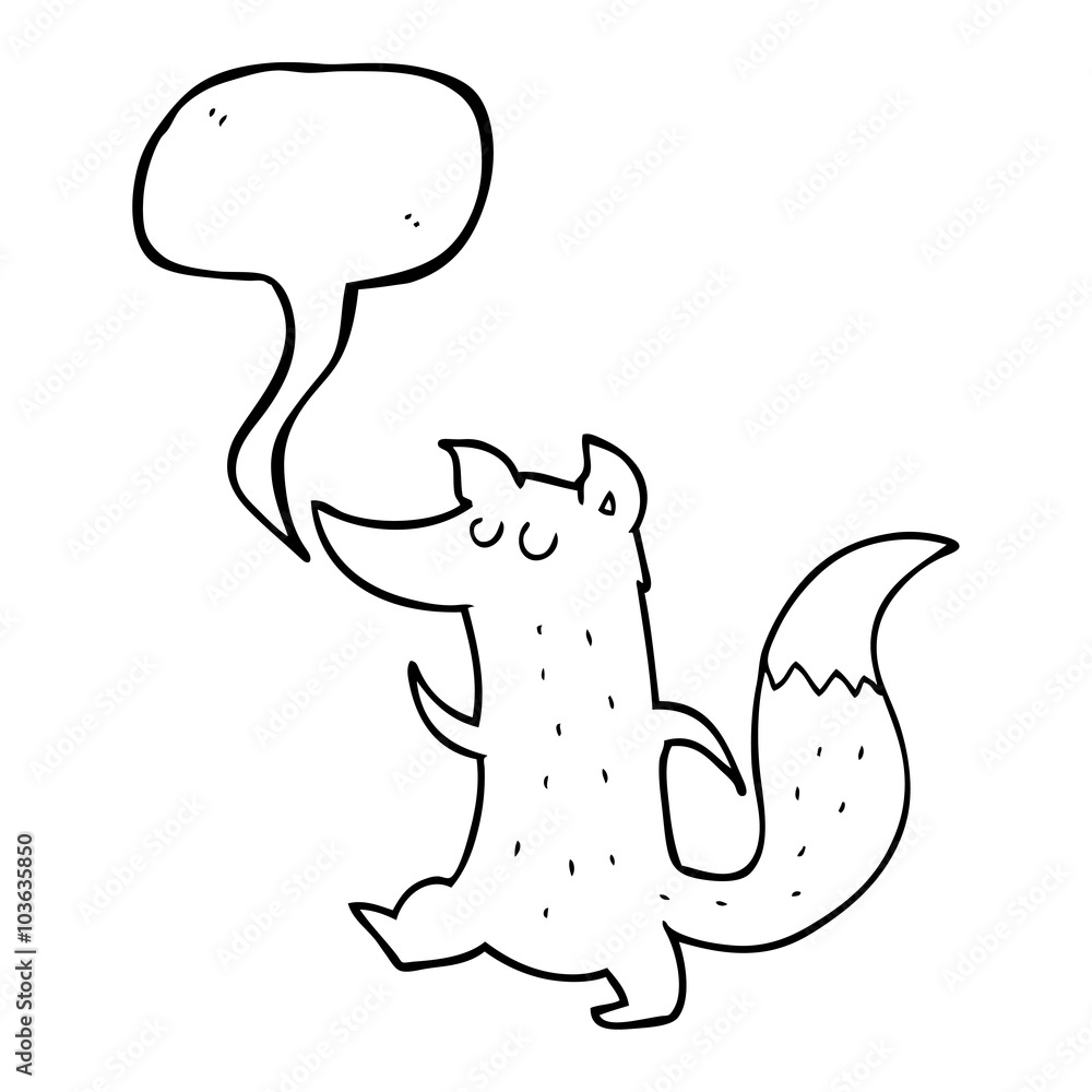 speech bubble cartoon cute wolf speech bubble cartoon cute wolf