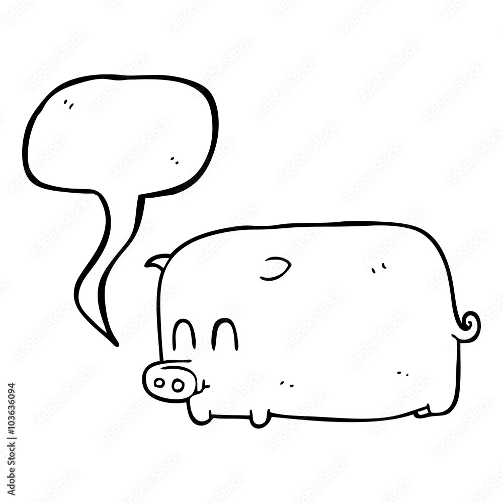 speech bubble cartoon pig speech bubble cartoon pig