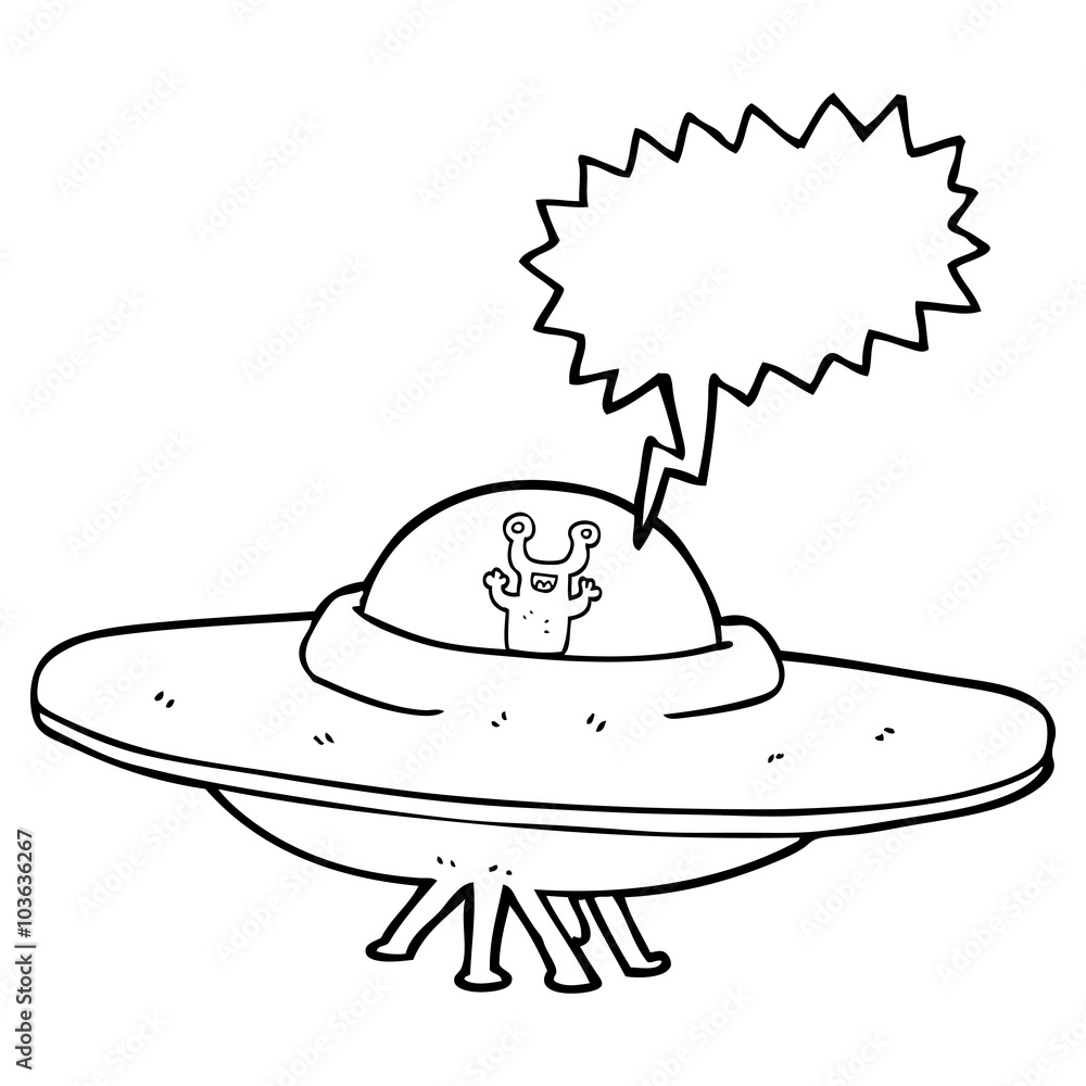 speech bubble cartoon alien spaceship speech bubble cartoon alien spaceship