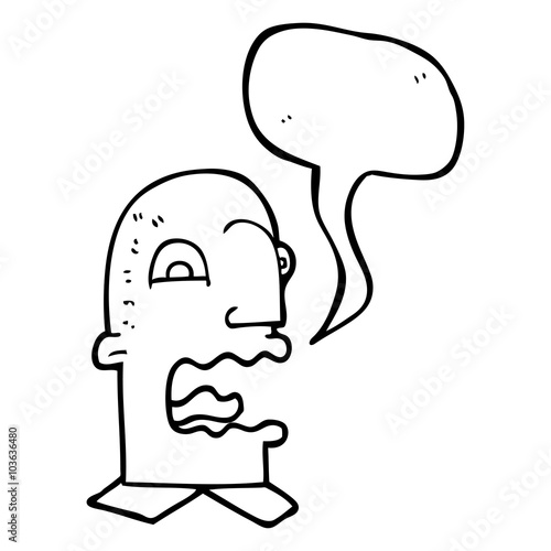 speech bubble cartoon burping man