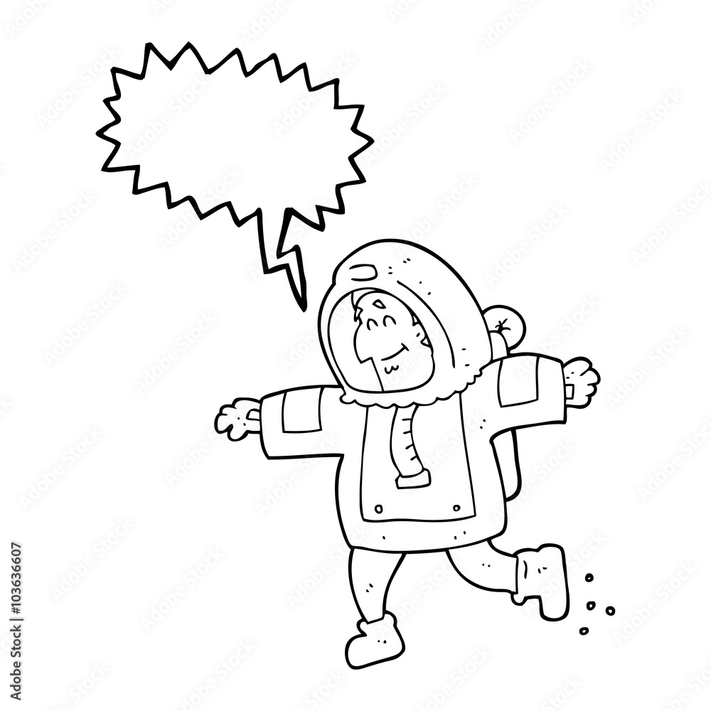 speech bubble cartoon astronaut