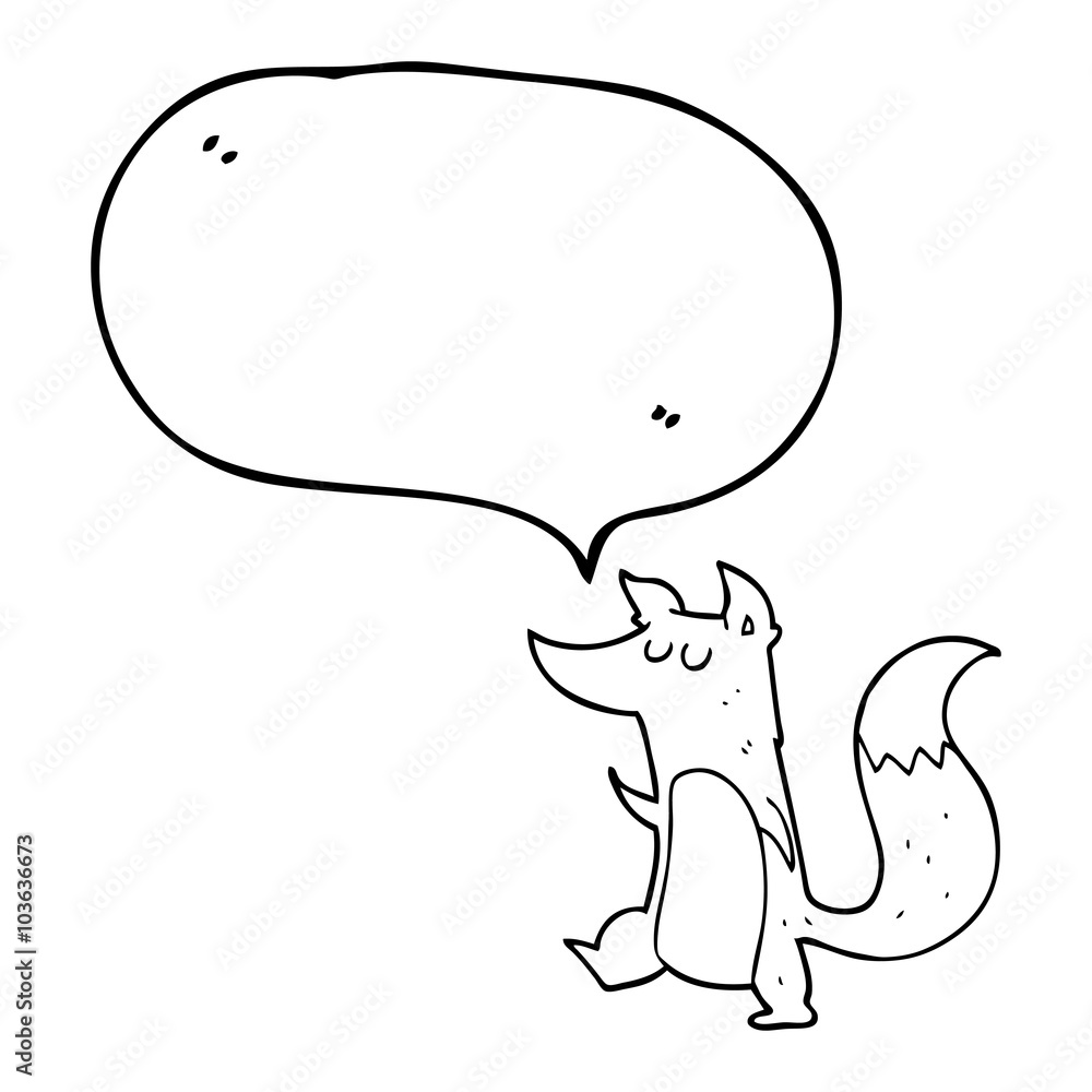 speech bubble cartoon little wolf speech bubble cartoon little wolf
