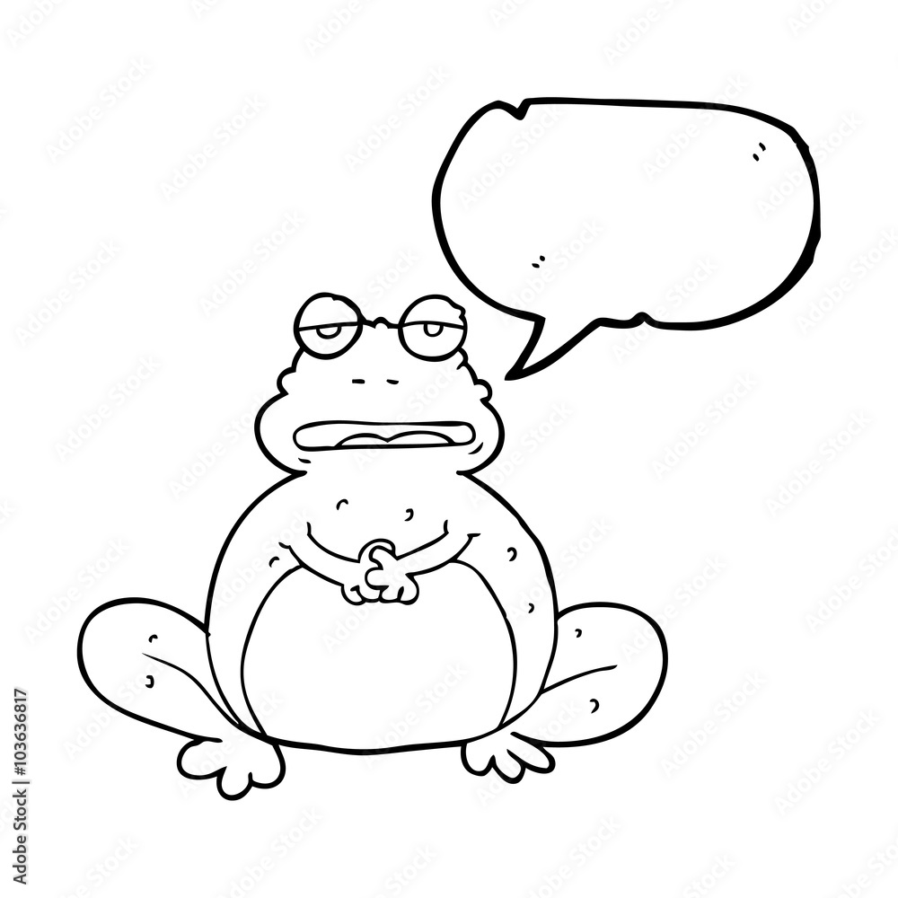 Obraz premium speech bubble cartoon frog