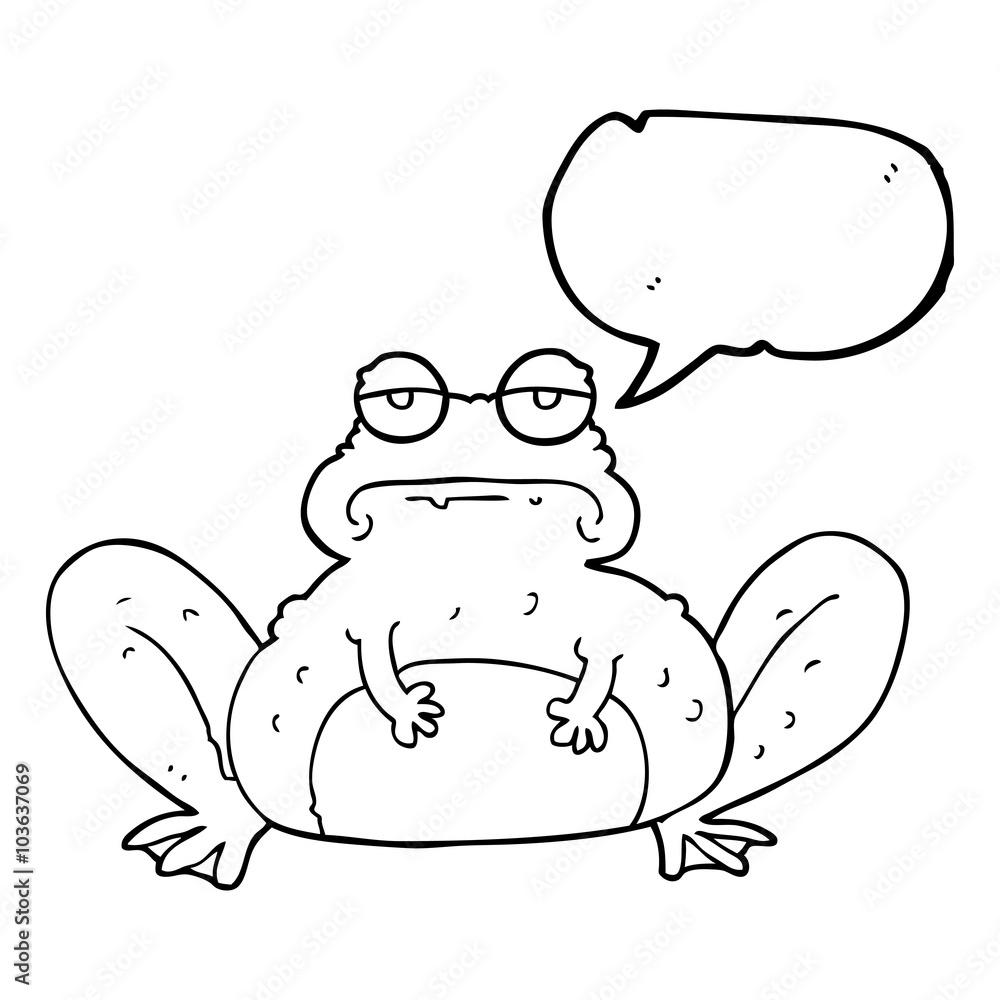 Fototapeta premium speech bubble cartoon frog