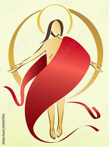 Abstract Easter symbol of Jesus