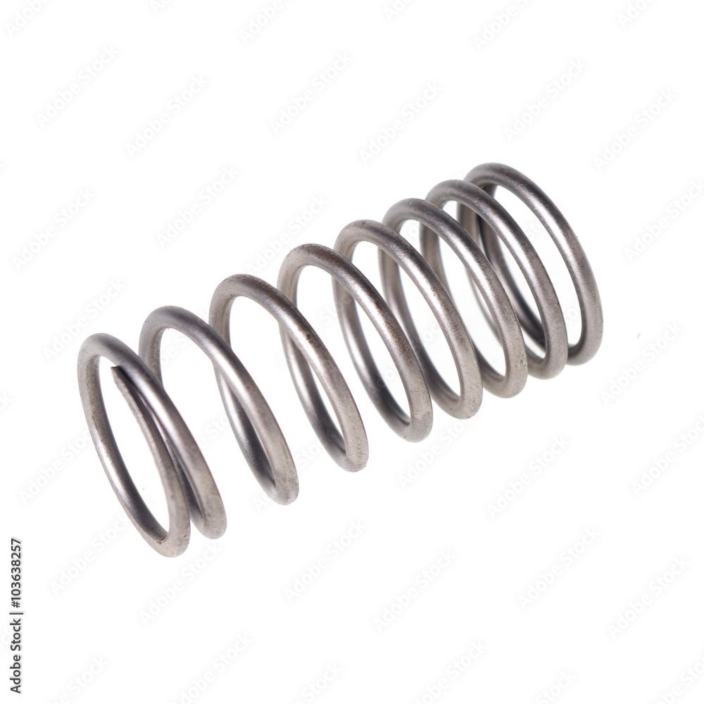 Naklejka premium Metal spring isolated on white