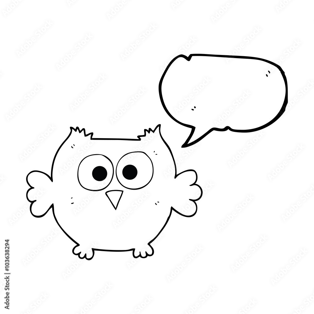 speech bubble cartoon happy owl speech bubble cartoon happy owl
