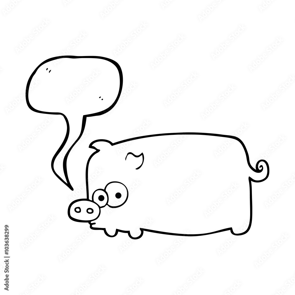 speech bubble cartoon pig speech bubble cartoon pig