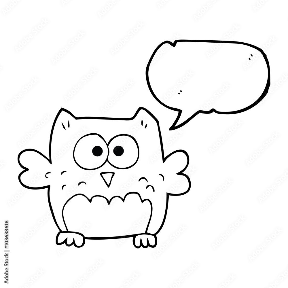 speech bubble cartoon owl speech bubble cartoon owl