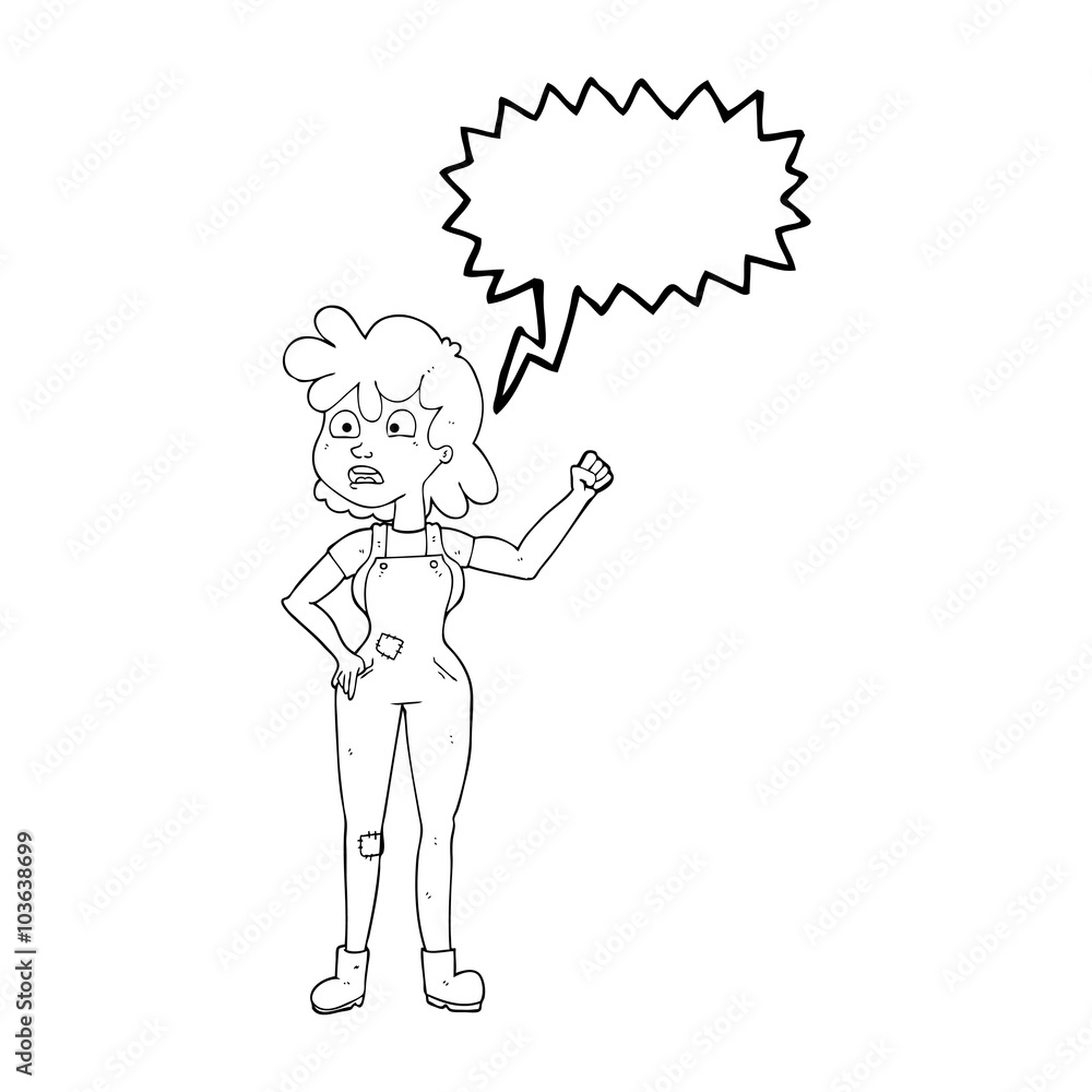 speech bubble cartoon woman shaking fist speech bubble cartoon woman shaking fist