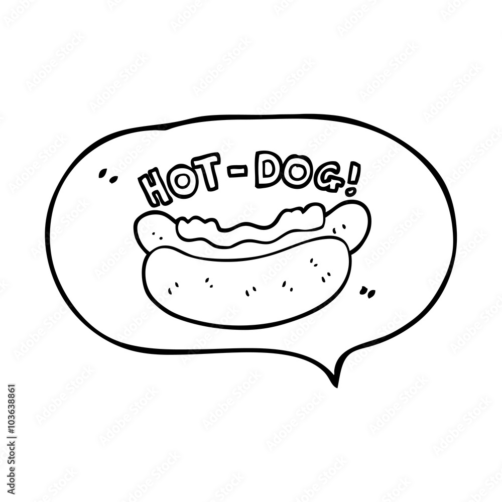 speech bubble cartoon hotdog speech bubble cartoon hotdog