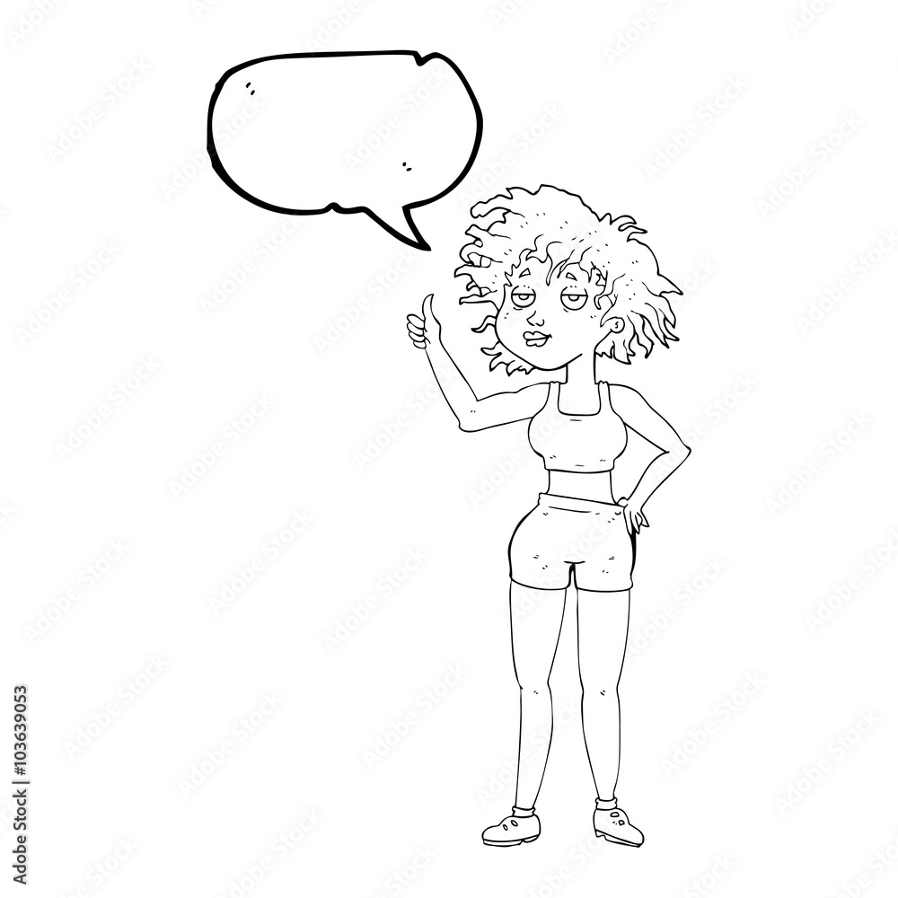 speech bubble cartoon tired gym woman speech bubble cartoon tired gym woman