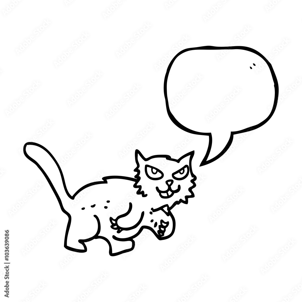 speech bubble cartoon cat speech bubble cartoon cat