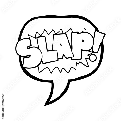 speech bubble cartoon slap symbol