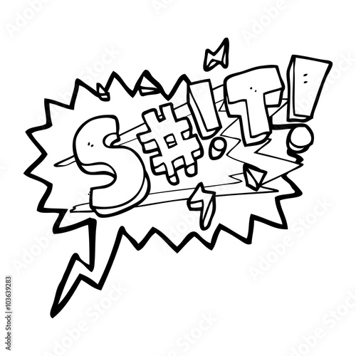 speech bubble cartoon swearword