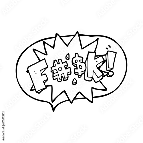 speech bubble cartoon swearword