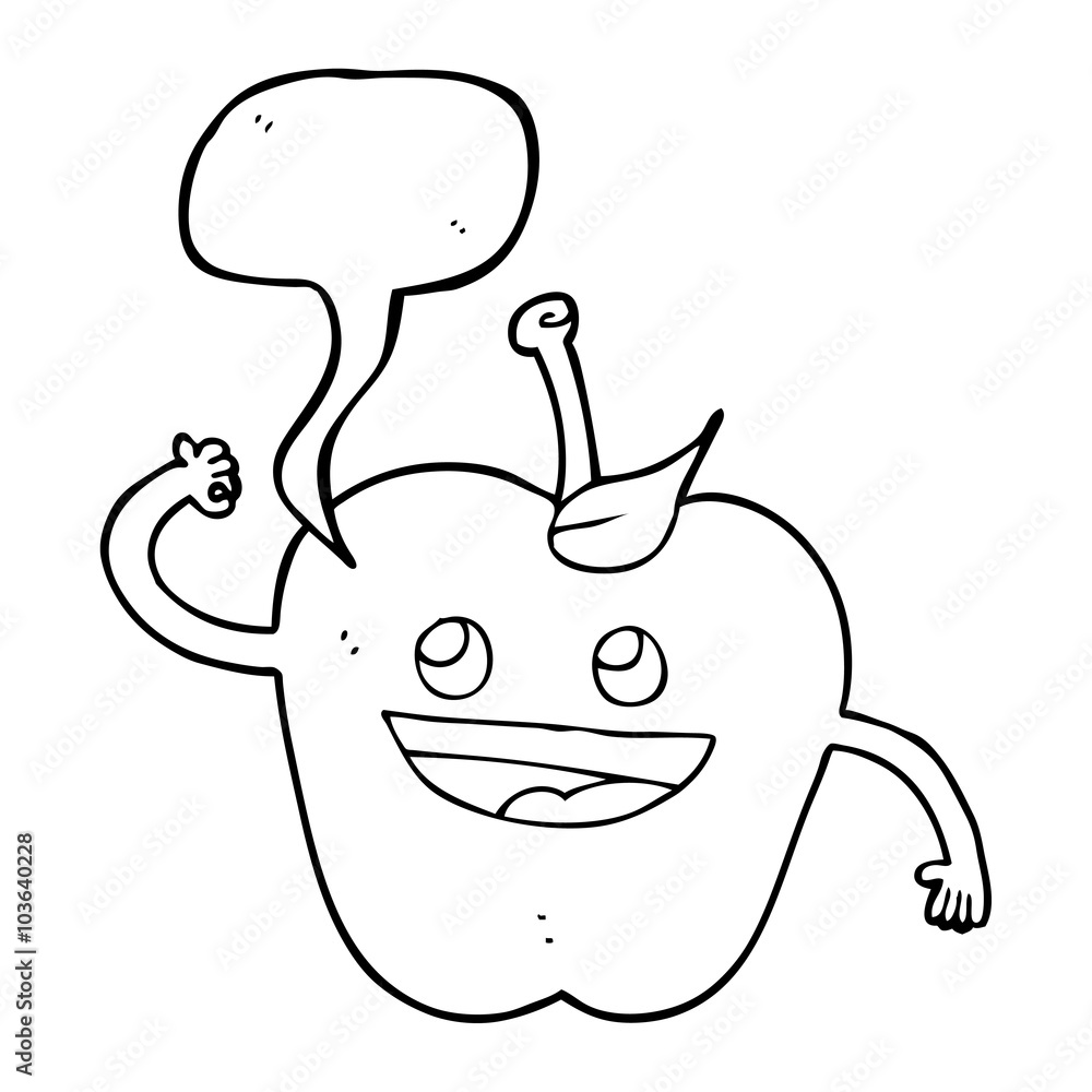 speech bubble cartoon apple speech bubble cartoon apple