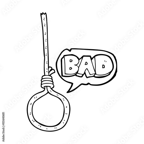 speech bubble cartoon noose