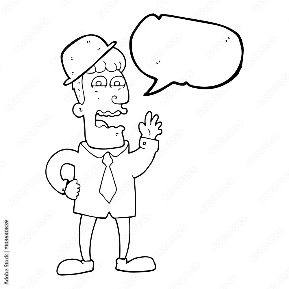 speech bubble cartoon businessman speech bubble cartoon businessman