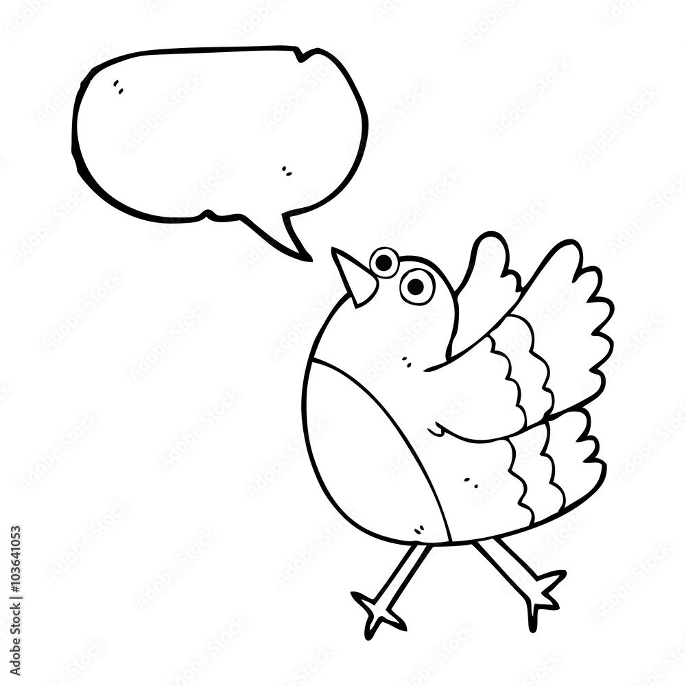 speech bubble cartoon happy bird speech bubble cartoon happy bird