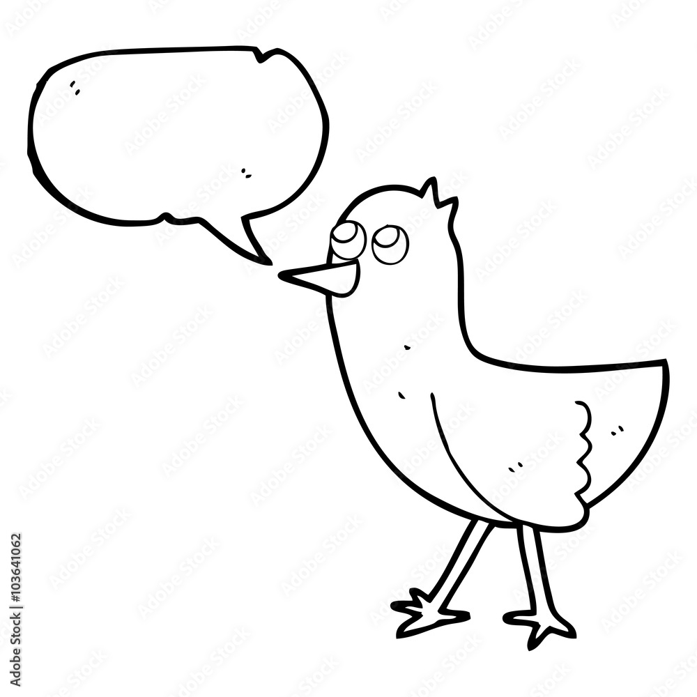 speech bubble cartoon bird speech bubble cartoon bird