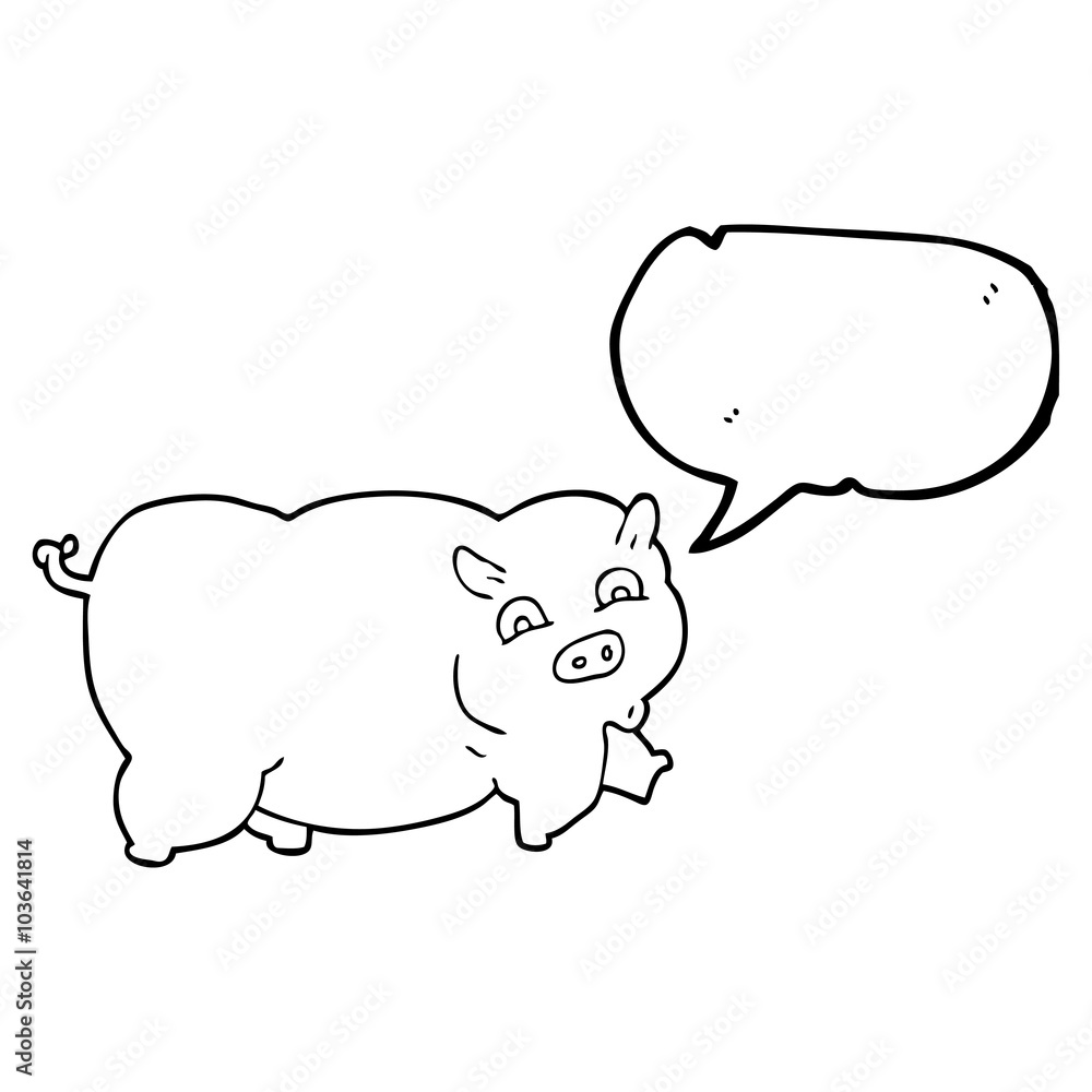 speech bubble cartoon pig speech bubble cartoon pig