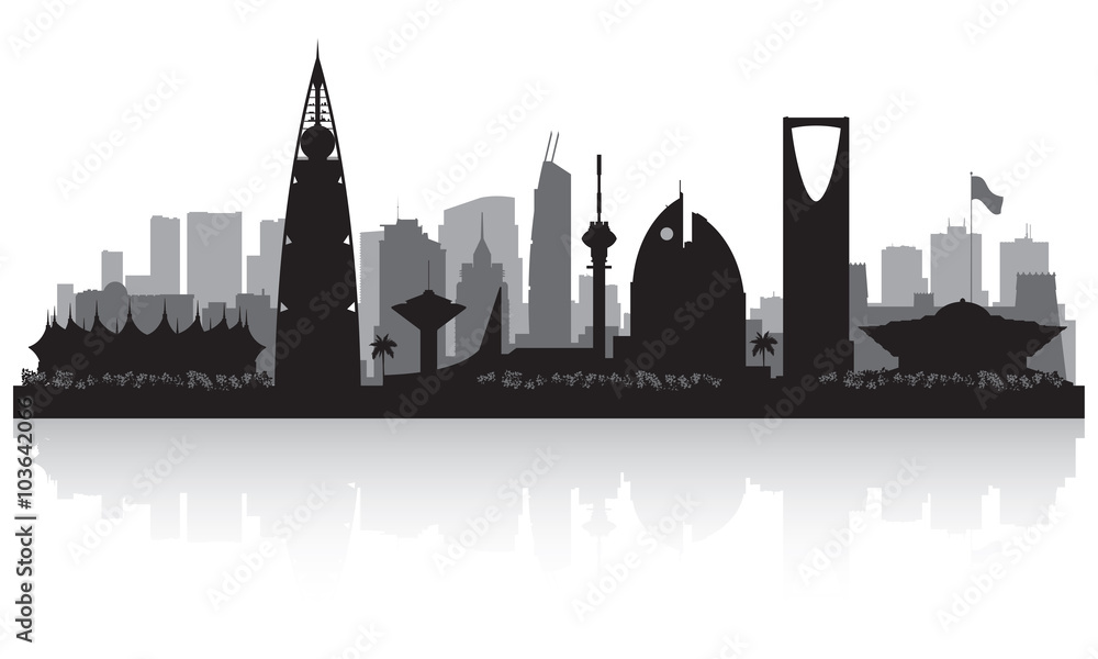 Riyadh Saudi Arabia city skyline silhouette