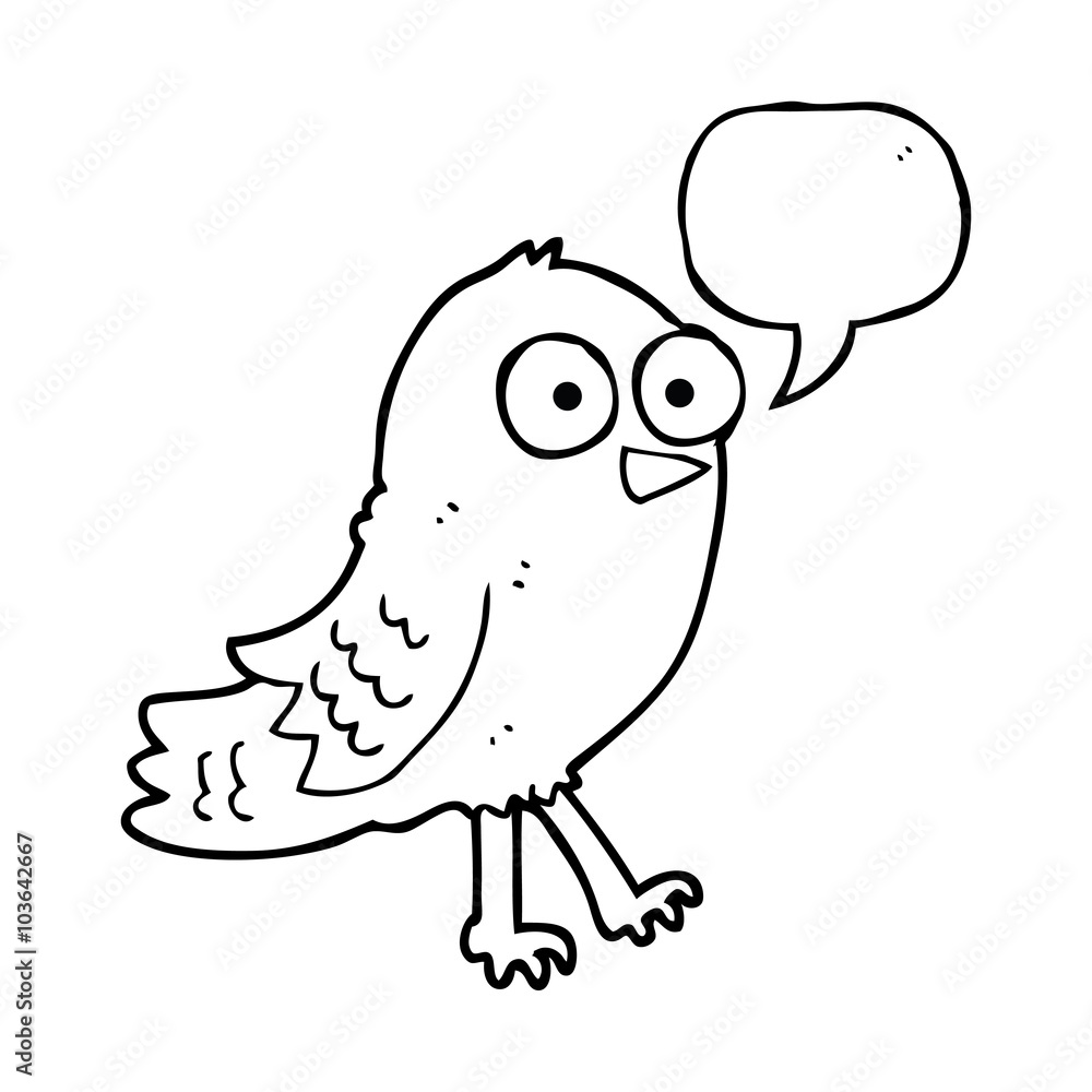 speech bubble cartoon bird speech bubble cartoon bird
