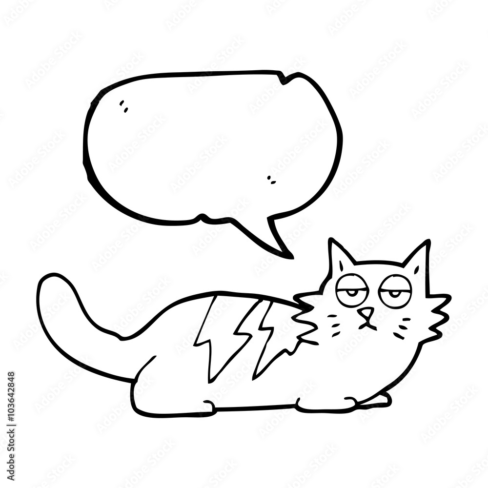 speech bubble cartoon cat speech bubble cartoon cat