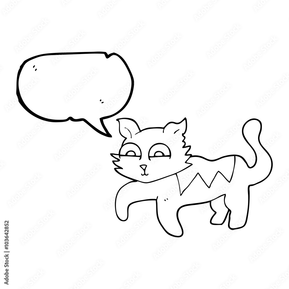 speech bubble cartoon cat speech bubble cartoon cat