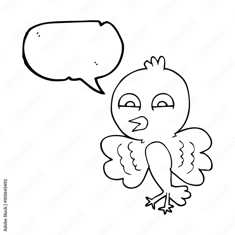 speech bubble cartoon bird speech bubble cartoon bird