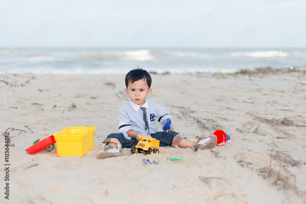  toddler at a beach