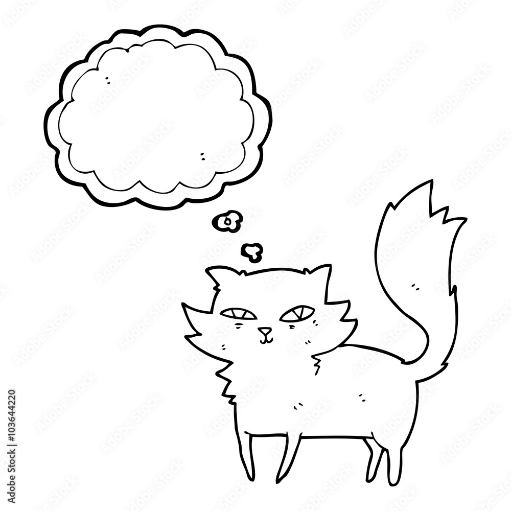 thought bubble cartoon cat thought bubble cartoon cat