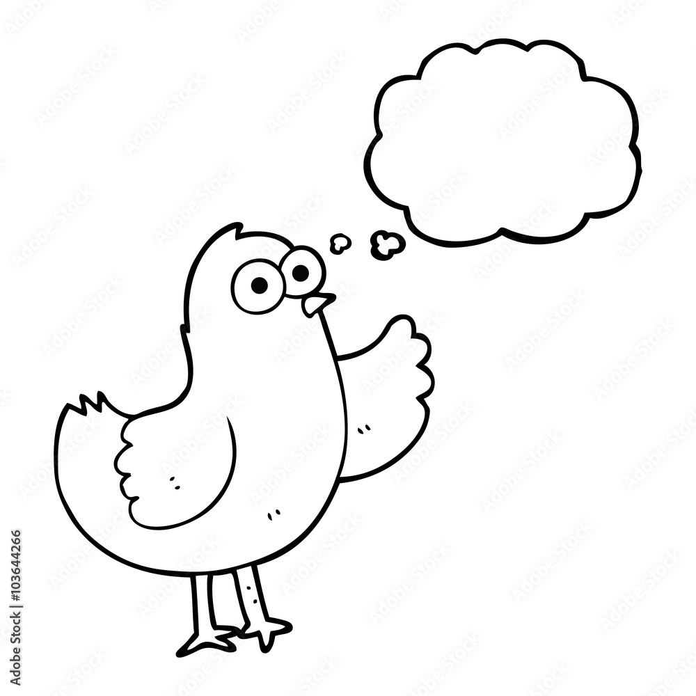 thought bubble cartoon bird thought bubble cartoon bird