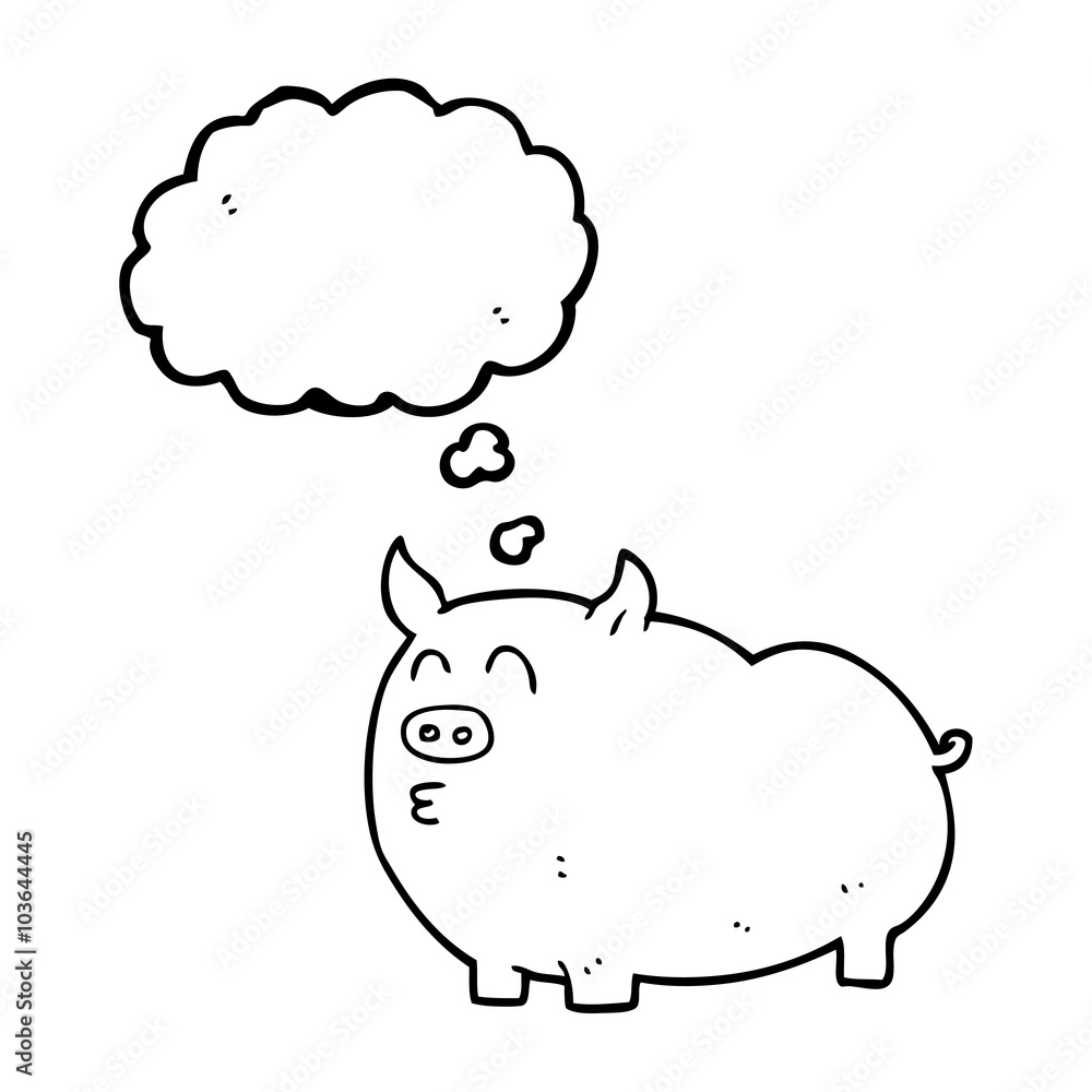 thought bubble cartoon pig thought bubble cartoon pig