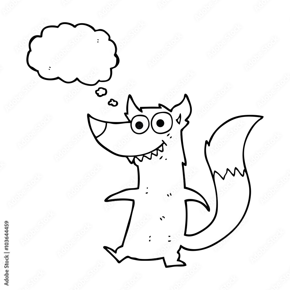 thought bubble cartoon little wolf thought bubble cartoon little wolf
